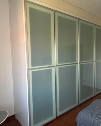 Armadio bianco a muro vetrato POLIFORM