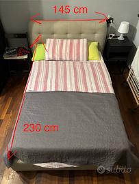 Letto una piazza e mezzo con scompartimento