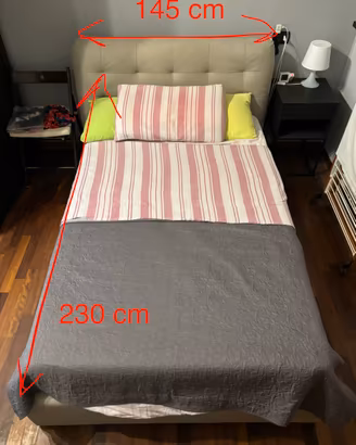 Letto una piazza e mezzo con scompartimento