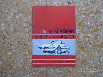 USO MANUTENZIONE ALFA ROMEO SPIDER 1300 JUNIOR 71.