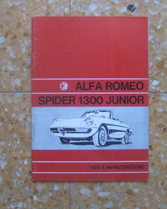 USO MANUTENZIONE ALFA ROMEO SPIDER 1300 JUNIOR 71.