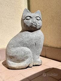 Scultura gatto in granito