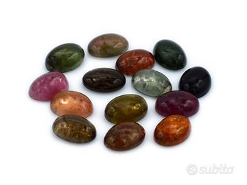 Tormaline naturali miste cabochon ovali 93.7ct