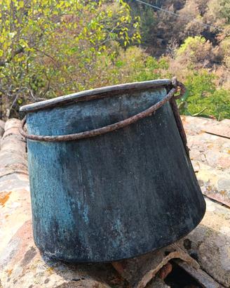 Quarara Siciliana Antica Rame Battuto a Mano 50cm 