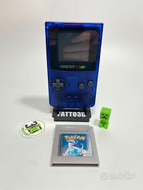 Game Boy Color Clear Blue + Pokémon Argento