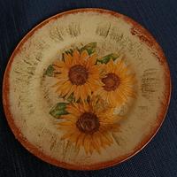 Piatto decorativo dorato ARTIGIANALE - Tecnica Dec