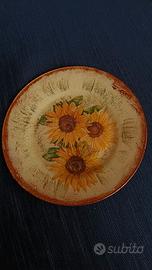 Piatto decorativo dorato ARTIGIANALE - Tecnica Dec