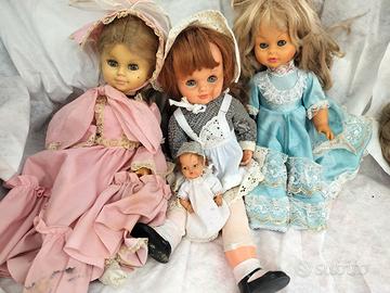 lotto 4 bambole vintage Sebino /Gabar
