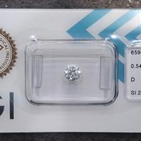 0.54 D SI2 3EX N Diamante NATURALE Certificato IGI