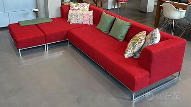 B&B ITALIA Divano SOLO ad Angolo in Tex Rosso