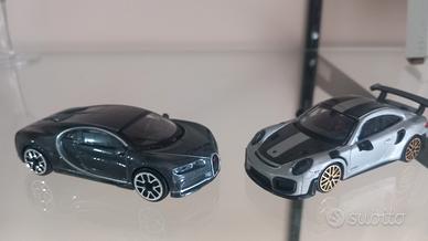 BUGATTI CHIRON E PORSCHE 911 GT2 RS 1/43 BURAGO 