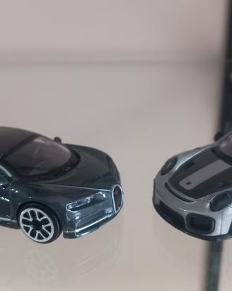 BUGATTI CHIRON E PORSCHE 911 GT2 RS 1/43 BURAGO 
