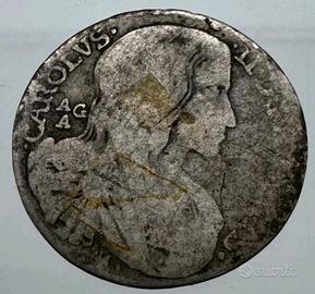 ARGENTO regno di Napoli  CARLINO 1689 Autentico