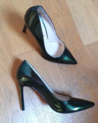 Decollete in vernice verdi Carlo Pazolini n. 37/38