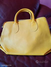 Borsa capiente in pelle vera