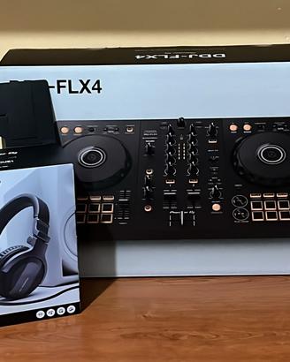Console DJ Pioneer DDJ-FLX4 + cuffie HDJ-CUE1