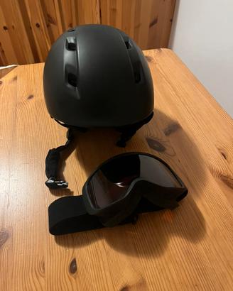 Wedze Casco e occhiali da Sci Adulto PST 500 Nero
