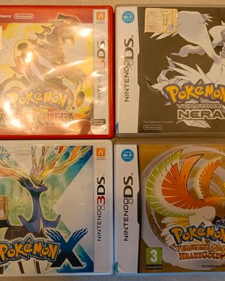 Lotto 4 giochi Pokémon NINTENDO DS E 3DS PAL OT