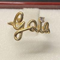 Anello filo oro 18K - Gaia - con diamantino