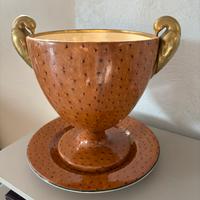 CENTROTAVOLA in PORCELLANA con VASO e PIATTO