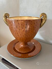 CENTROTAVOLA in PORCELLANA con VASO e PIATTO