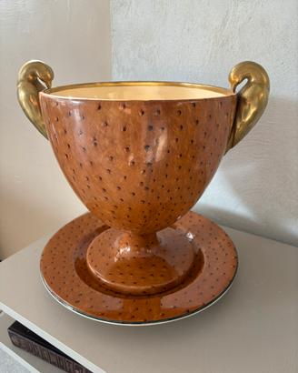 CENTROTAVOLA in PORCELLANA con VASO e PIATTO