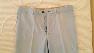 Pantaloni chino celesti tg 48 100% cotone leggeri