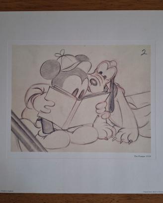 Litografia Mickey y Pluto Story