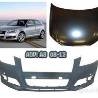 Audi A3 cofano musata airbag parafango dischi 8P