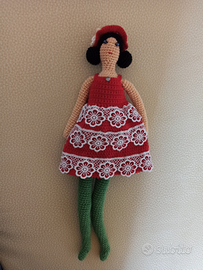Bambola fatto a mano all'uncinetto 100% Cotone