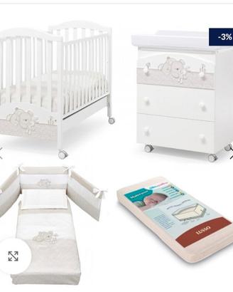 Lettino e fasciatoio bambini