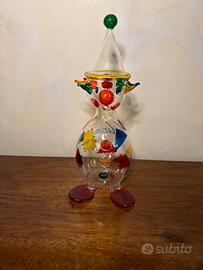 Vetro di Murano Favini il clown circo pagliaccio