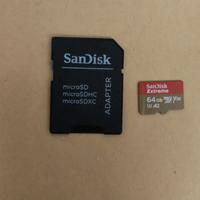Micro SD SanDisk Extreme da 64GB con adattatore 