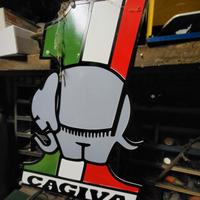 Cagiva insegna scritta in ferro 40 x 30 Cm