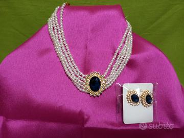 Elegante completo di Gioielli Eleganti con Perle..