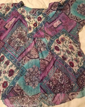 Camicia fantasia con scialle omaggio