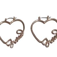 Guess orecchini cuore dorati