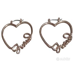 Guess orecchini cuore dorati