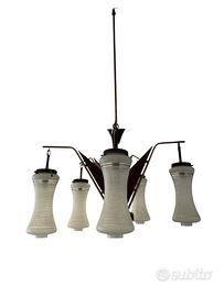 Lampadario Stilnovo Anni 50 vintage design ottone