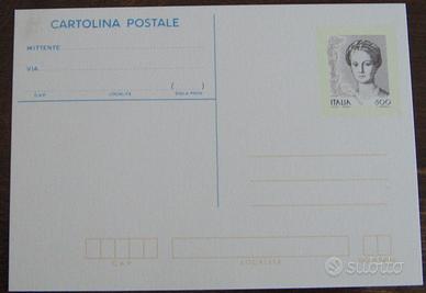 Cartolina postale donna nell'arte lire 800