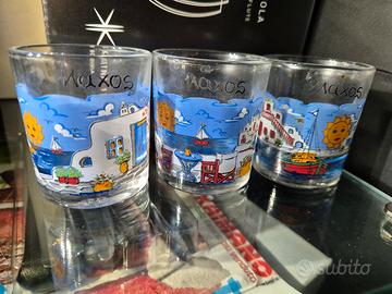Set 3 Bicchierini Souvenir Naxos