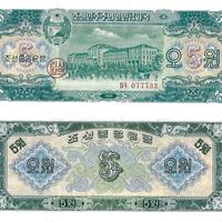 Banconota COREA DEL NORD 1959 5 won Pick 14 UNC