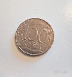 Moneta 100 Lire Anno 1996 Repubblica Italiana.