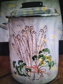 Pentola acciaio smaltato "Asparagera"