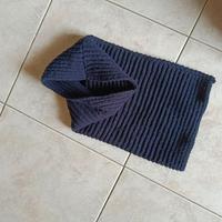 Scaldacollo in misto lana Blu navy Unisex