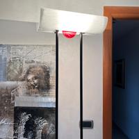 piantana strutt acciaio  2 vele cristallo/murrina