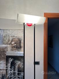 piantana strutt acciaio  2 vele cristallo/murrina