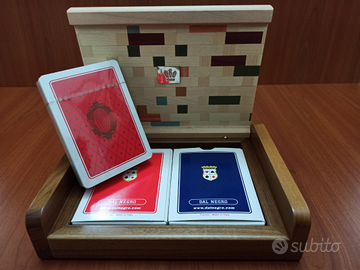 Porta Carte Gioco Poker Multicolor Noce Dal Negro