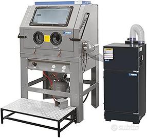 sabbiatrice fervi 0615 con filtro HEPA e cabina