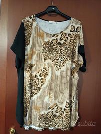Camicia leopardata taglie forti